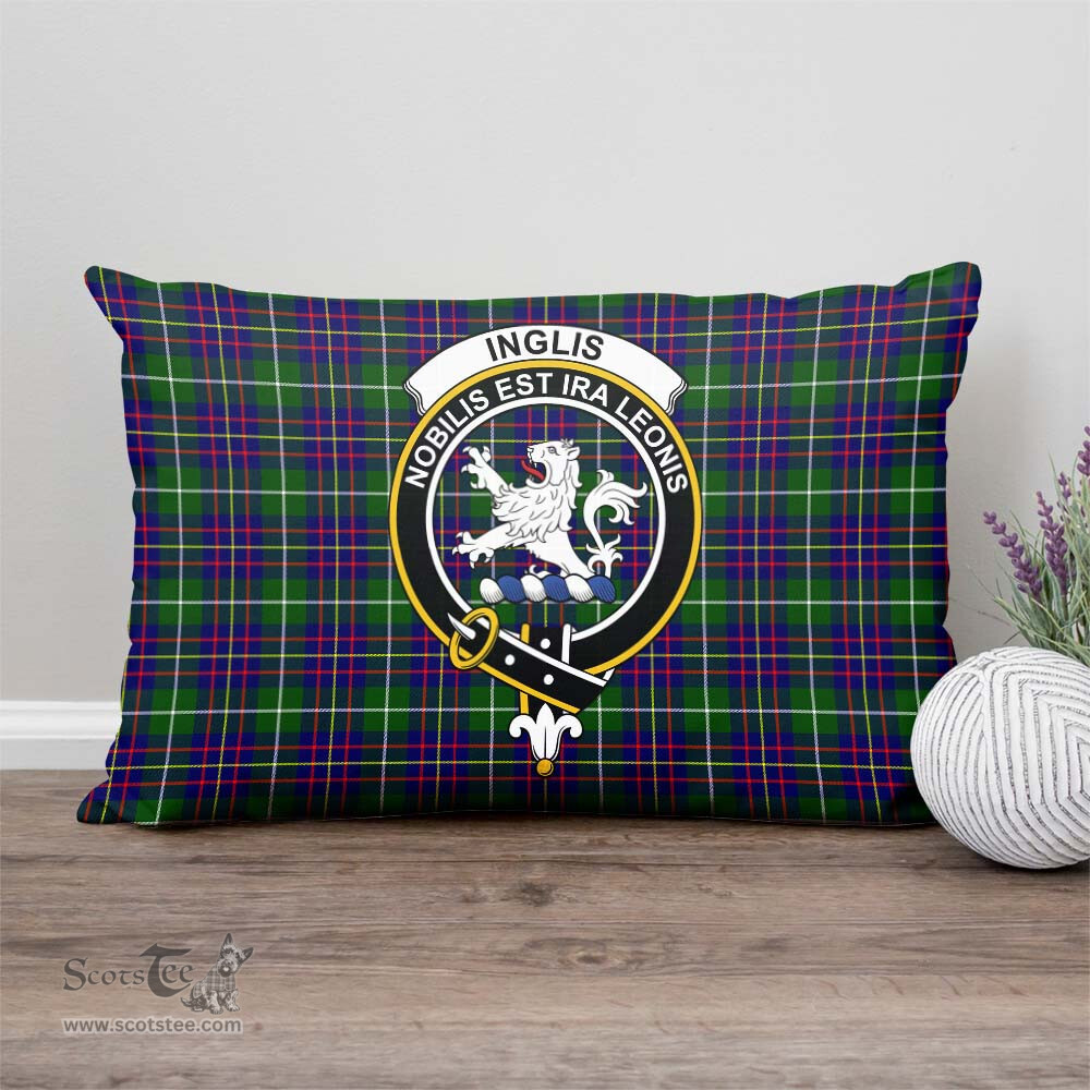 ScotsTee Shop Scottish Inglis Modern Clan Crest Tartan Pillow/ Pillow Cover Tartan Accessories for Home