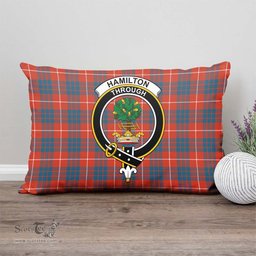 ScotsTee Shop Scottish Hamilton Ancient Clan Crest Tartan Pillow/ Pillow Cover Tartan Accessories for Home