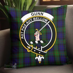 ScotsTee Shop Scottish Gunn Clan Crest Tartan Pillow/ Pillow Cover Tartan Accessories for Home