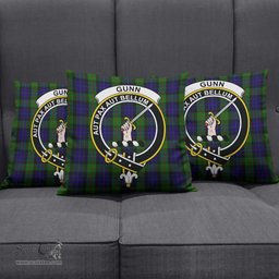 ScotsTee Shop Scottish Gunn Clan Crest Tartan Pillow/ Pillow Cover Tartan Accessories for Home