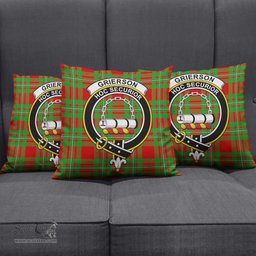 ScotsTee Shop Scottish Grierson Clan Crest Tartan Pillow/ Pillow Cover Tartan Accessories for Home