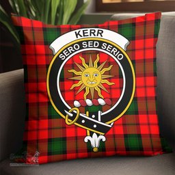 ScotsTee Shop Scottish Kerr Modern Clan Crest Tartan Pillow/ Pillow Cover Tartan Accessories for Home