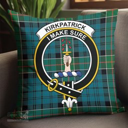 ScotsTee Shop Scottish Kirkpatrick Clan Crest Tartan Pillow/ Pillow Cover Tartan Accessories for Home