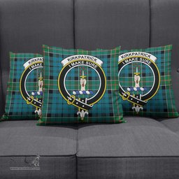 ScotsTee Shop Scottish Kirkpatrick Clan Crest Tartan Pillow/ Pillow Cover Tartan Accessories for Home
