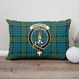 ScotsTee Shop Scottish Kirkpatrick Clan Crest Tartan Pillow/ Pillow Cover Tartan Accessories for Home