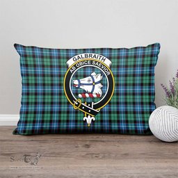 ScotsTee Shop Scottish Galbraith Ancient Clan Crest Tartan Pillow/ Pillow Cover Tartan Accessories for Home