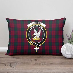 ScotsTee Shop Scottish Lindsay Clan Crest Tartan Pillow/ Pillow Cover Tartan Accessories for Home