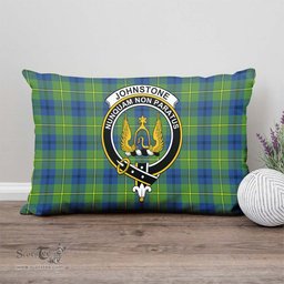 ScotsTee Shop Scottish Johnstone Ancient Clan Crest Tartan Pillow/ Pillow Cover Tartan Accessories for Home