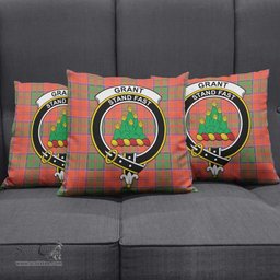 ScotsTee Shop Scottish Grant Ancient Clan Crest Tartan Pillow/ Pillow Cover Tartan Accessories for Home