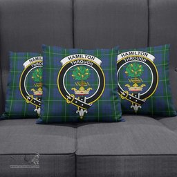 ScotsTee Shop Scottish Hamilton Hunting Clan Crest Tartan Pillow/ Pillow Cover Tartan Accessories for Home