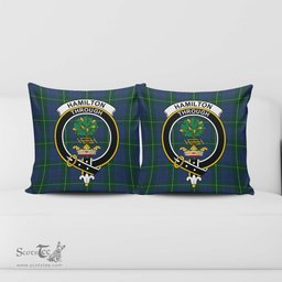ScotsTee Shop Scottish Hamilton Hunting Clan Crest Tartan Pillow/ Pillow Cover Tartan Accessories for Home