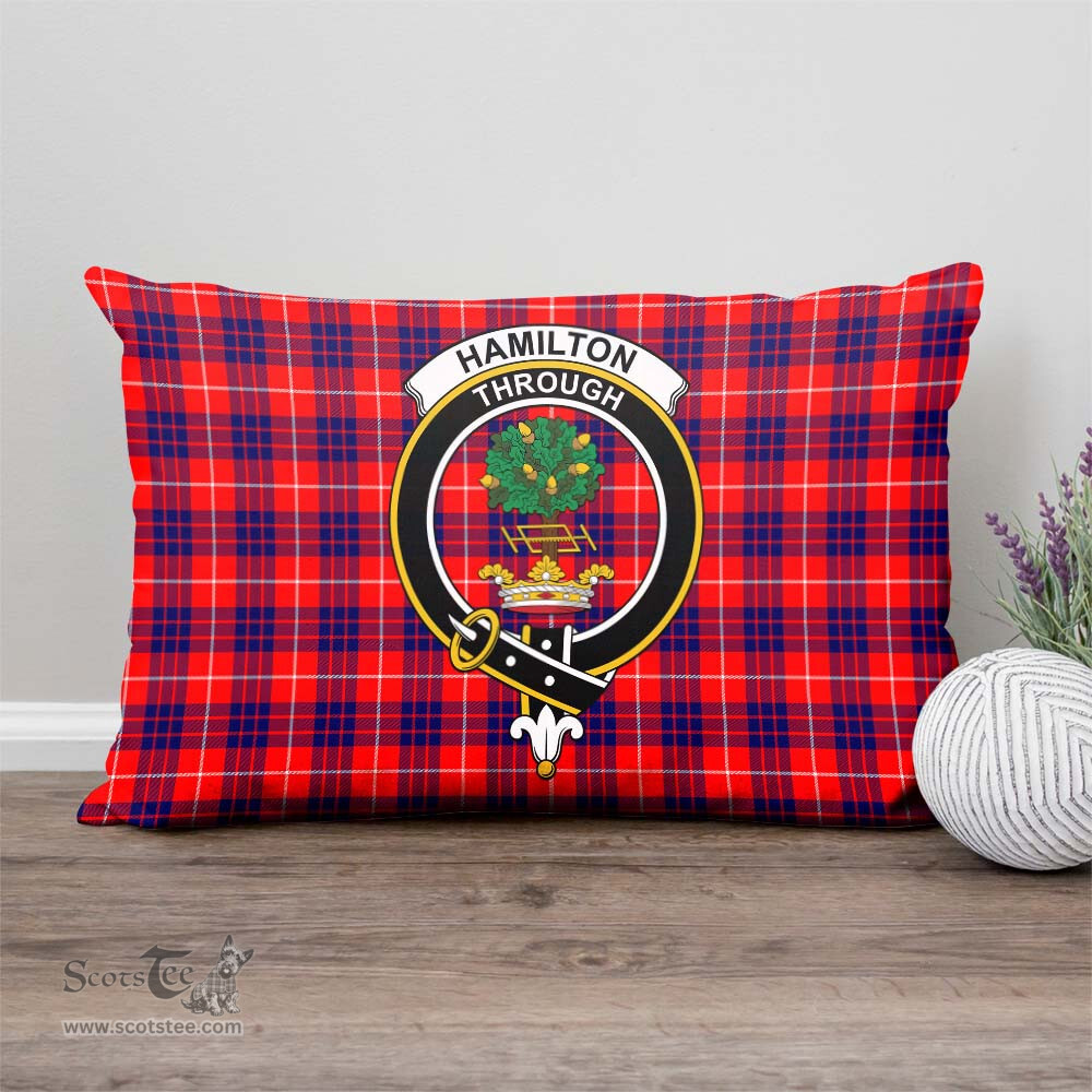 ScotsTee Shop Scottish Hamilton Modern Clan Crest Tartan Pillow/ Pillow Cover Tartan Accessories for Home
