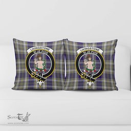ScotsTee Shop Scottish Livingstone Dress Clan Crest Tartan Pillow/ Pillow Cover Tartan Accessories for Home