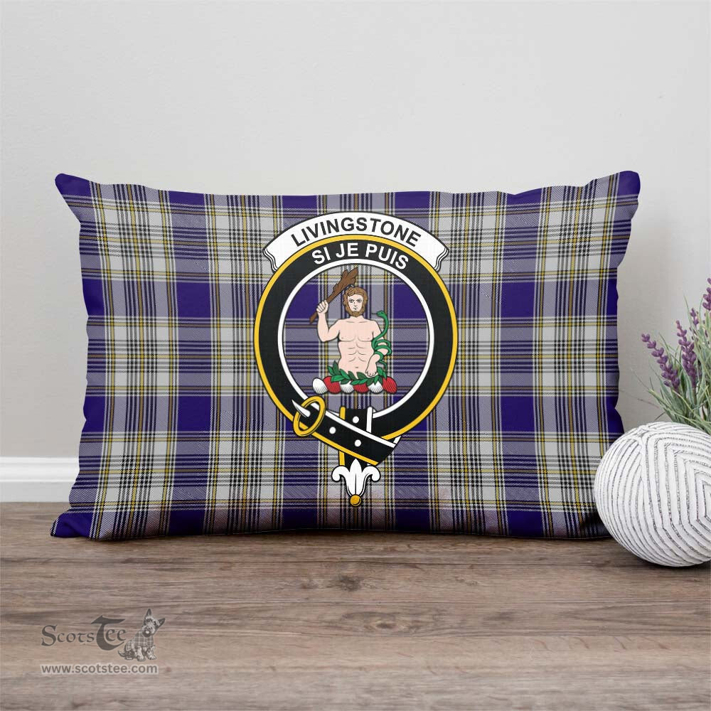 ScotsTee Shop Scottish Livingstone Dress Clan Crest Tartan Pillow/ Pillow Cover Tartan Accessories for Home
