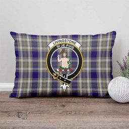 ScotsTee Shop Scottish Livingstone Dress Clan Crest Tartan Pillow/ Pillow Cover Tartan Accessories for Home