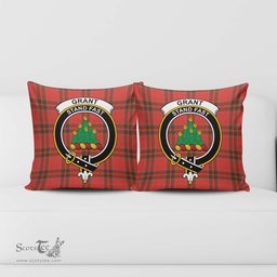 ScotsTee Shop Scottish Grant Weathered Clan Crest Tartan Pillow/ Pillow Cover Tartan Accessories for Home