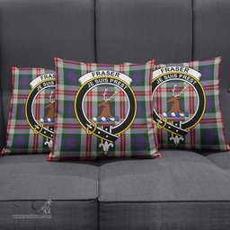 ScotsTee Shop Scottish Fraser Red Dress Clan Crest Tartan Pillow/ Pillow Cover Tartan Accessories for Home