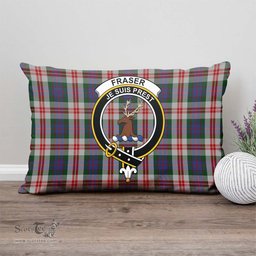 ScotsTee Shop Scottish Fraser Red Dress Clan Crest Tartan Pillow/ Pillow Cover Tartan Accessories for Home