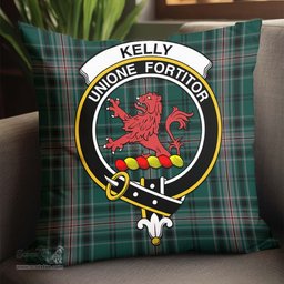 ScotsTee Shop Scottish Kelly of Sleat Hunting Clan Crest Tartan Pillow/ Pillow Cover Tartan Accessories for Home