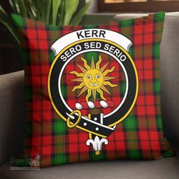 ScotsTee Shop Scottish Kerr Clan Crest Tartan Pillow/ Pillow Cover Tartan Accessories for Home