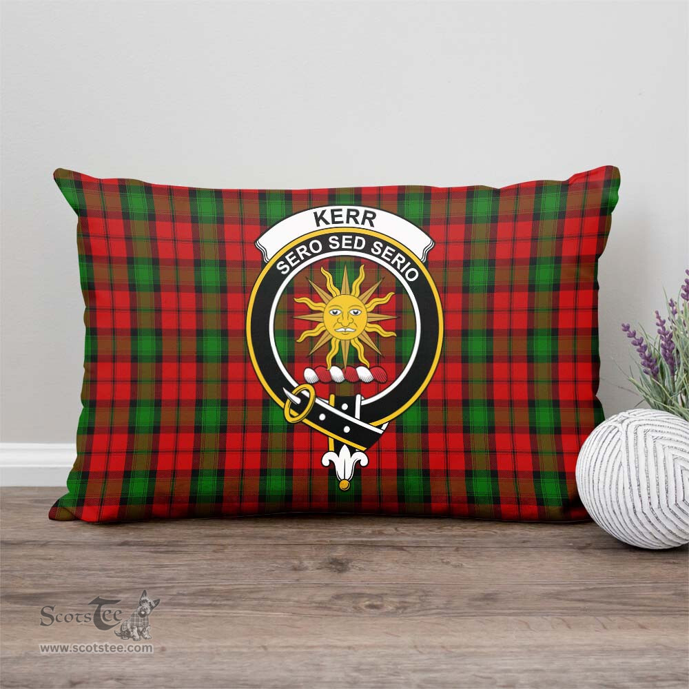 ScotsTee Shop Scottish Kerr Clan Crest Tartan Pillow/ Pillow Cover Tartan Accessories for Home