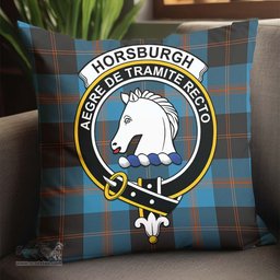 ScotsTee Shop Scottish Horsburgh Clan Crest Tartan Pillow/ Pillow Cover Tartan Accessories for Home