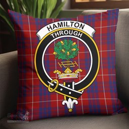 ScotsTee Shop Scottish Hamilton Clan Crest Tartan Pillow/ Pillow Cover Tartan Accessories for Home