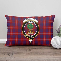 ScotsTee Shop Scottish Hamilton Clan Crest Tartan Pillow/ Pillow Cover Tartan Accessories for Home