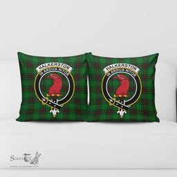 ScotsTee Shop Scottish Halkerston Clan Crest Tartan Pillow/ Pillow Cover Tartan Accessories for Home