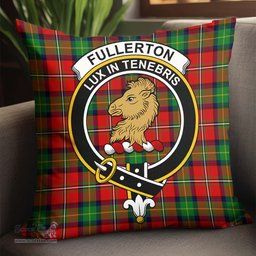 ScotsTee Shop Scottish Fullerton Clan Crest Tartan Pillow/ Pillow Cover Tartan Accessories for Home