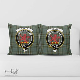 ScotsTee Shop Scottish Kelly Dress Clan Crest Tartan Pillow/ Pillow Cover Tartan Accessories for Home