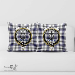 ScotsTee Shop Scottish Hannay Modern Clan Crest Tartan Pillow/ Pillow Cover Tartan Accessories for Home