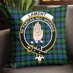 ScotsTee Shop Scottish Lamont Clan Crest Tartan Pillow/ Pillow Cover Tartan Accessories for Home