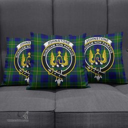 ScotsTee Shop Scottish Johnstone Modern Clan Crest Tartan Pillow/ Pillow Cover Tartan Accessories for Home