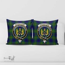 ScotsTee Shop Scottish Johnstone Modern Clan Crest Tartan Pillow/ Pillow Cover Tartan Accessories for Home