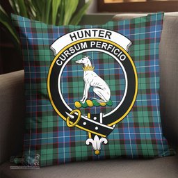 ScotsTee Shop Scottish Hunter Ancient Clan Crest Tartan Pillow/ Pillow Cover Tartan Accessories for Home