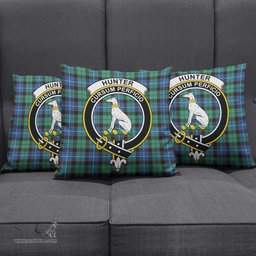 ScotsTee Shop Scottish Hunter Ancient Clan Crest Tartan Pillow/ Pillow Cover Tartan Accessories for Home