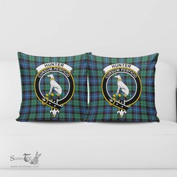 ScotsTee Shop Scottish Hunter Ancient Clan Crest Tartan Pillow/ Pillow Cover Tartan Accessories for Home