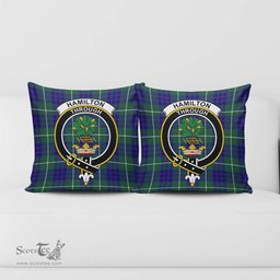 ScotsTee Shop Scottish Hamilton Hunting Modern Clan Crest Tartan Pillow/ Pillow Cover Tartan Accessories for Home
