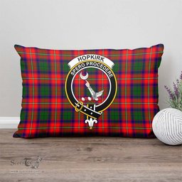 ScotsTee Shop Scottish Hopkirk Clan Crest Tartan Pillow/ Pillow Cover Tartan Accessories for Home
