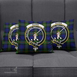 ScotsTee Shop Scottish Gunn Modern Clan Crest Tartan Pillow/ Pillow Cover Tartan Accessories for Home
