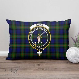 ScotsTee Shop Scottish Gunn Modern Clan Crest Tartan Pillow/ Pillow Cover Tartan Accessories for Home