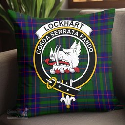 ScotsTee Shop Scottish Lockhart Modern Clan Crest Tartan Pillow/ Pillow Cover Tartan Accessories for Home