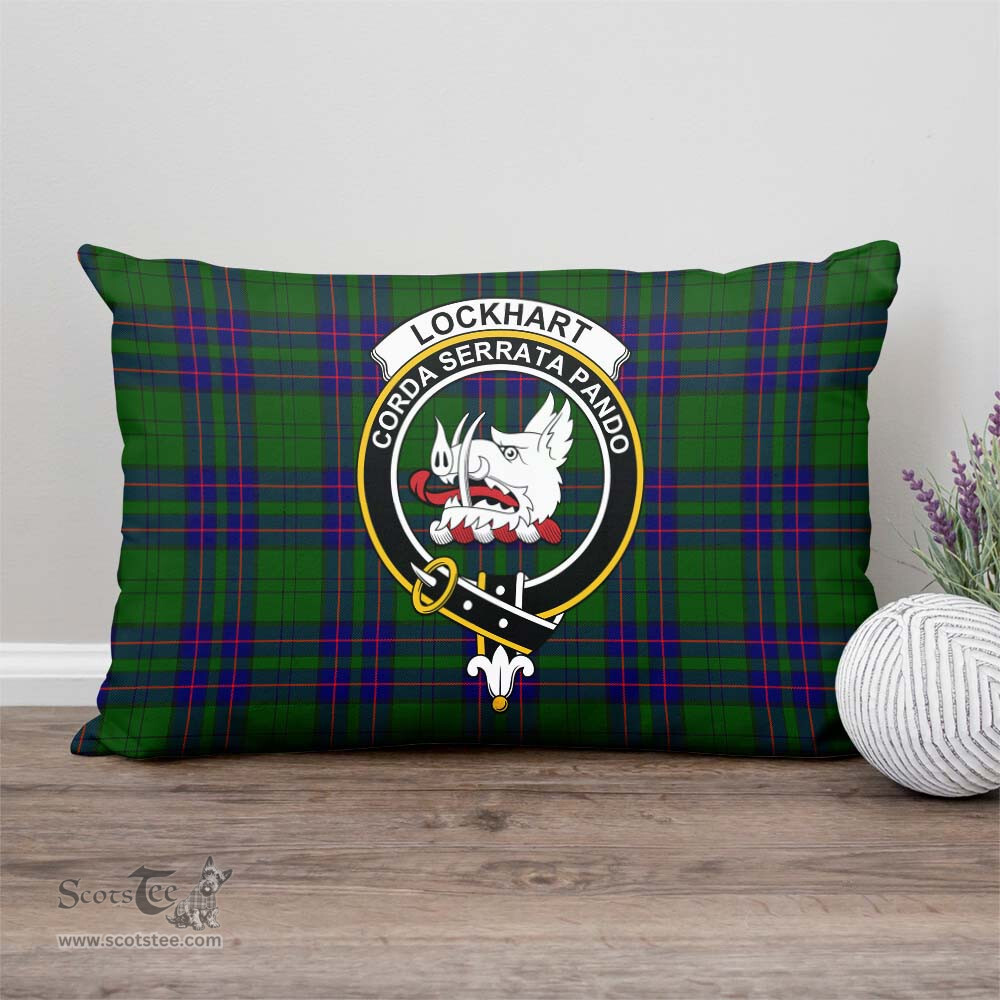 ScotsTee Shop Scottish Lockhart Modern Clan Crest Tartan Pillow/ Pillow Cover Tartan Accessories for Home