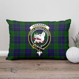 ScotsTee Shop Scottish Lockhart Modern Clan Crest Tartan Pillow/ Pillow Cover Tartan Accessories for Home