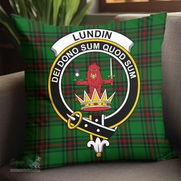 ScotsTee Shop Scottish Lundin Clan Crest Tartan Pillow/ Pillow Cover Tartan Accessories for Home