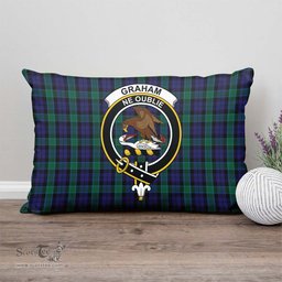 ScotsTee Shop Scottish Graham of Menteith Clan Crest Tartan Pillow/ Pillow Cover Tartan Accessories for Home