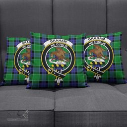 ScotsTee Shop Scottish Graham of Menteith Modern Clan Crest Tartan Pillow/ Pillow Cover Tartan Accessories for Home
