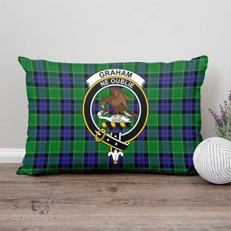 ScotsTee Shop Scottish Graham of Menteith Modern Clan Crest Tartan Pillow/ Pillow Cover Tartan Accessories for Home