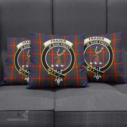 ScotsTee Shop Scottish Fraser of Lovat Clan Crest Tartan Pillow/ Pillow Cover Tartan Accessories for Home